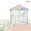 Casa com captação de água da chuva