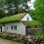 casa com telhado verde