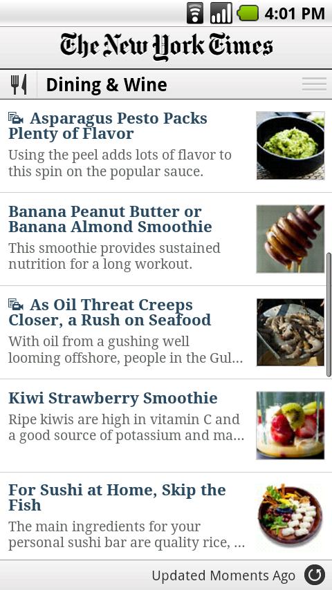 NY Times para Android